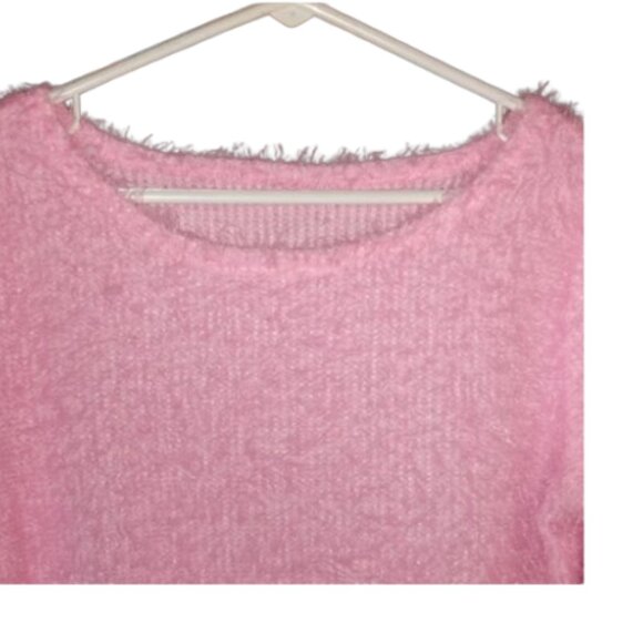 Cozy Petal Pink Wool Mohair Sweater Barbiecore Soft .Tag Is Missing. - Picture 2 of 9